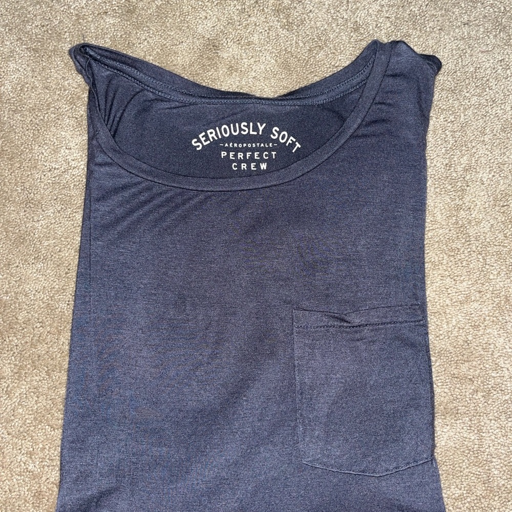 Aeropostale Seriously Soft Navy Blue Tee
